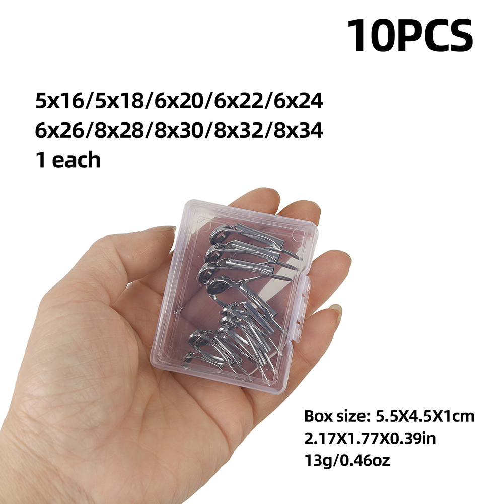 10/40pcs Fishing Rod Guide Rin - مراجعة Fishing Rod Tip Replacement وسعره