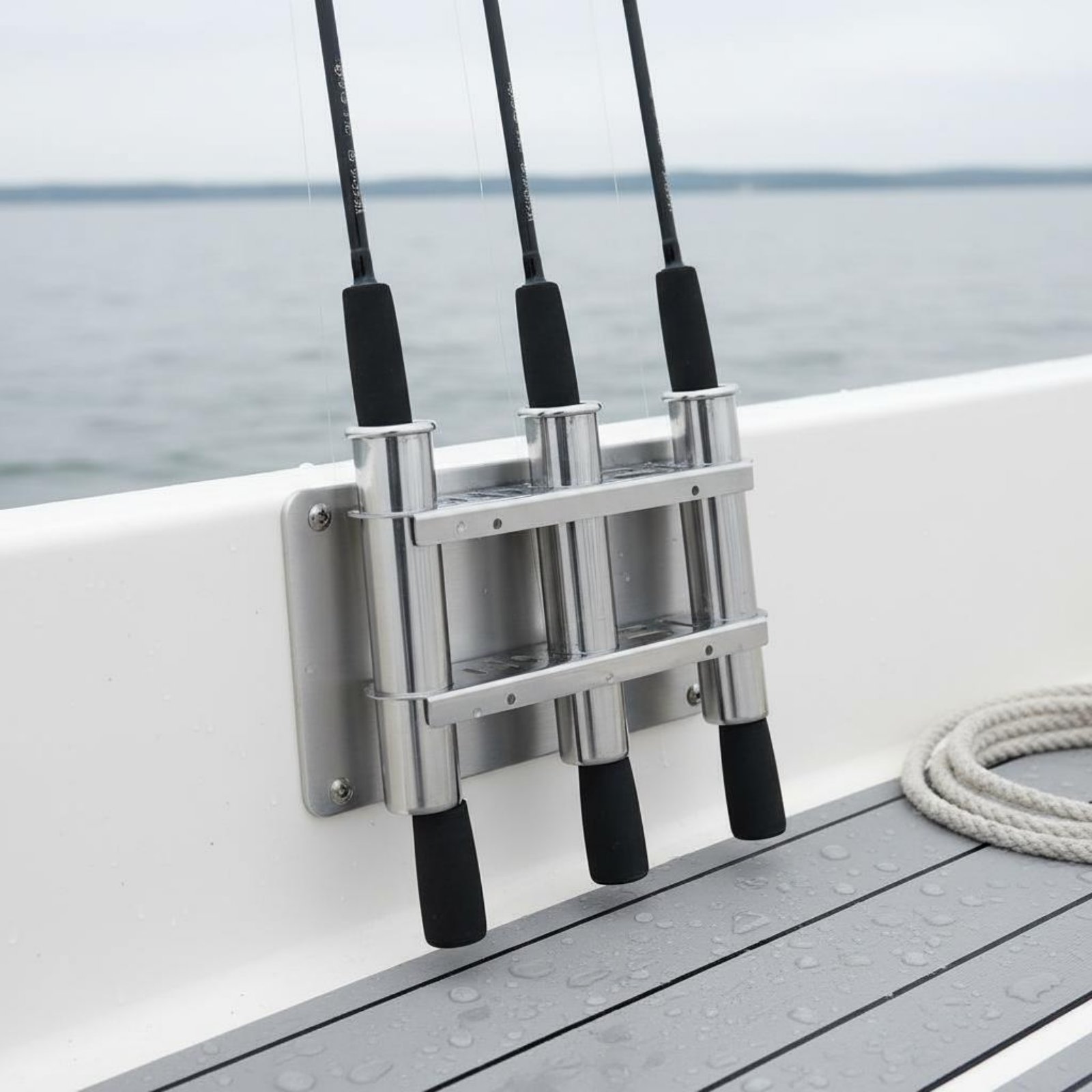 Stainless Steel Boat Rod Holde - مراجعة Fishing Rod Rack وسعره