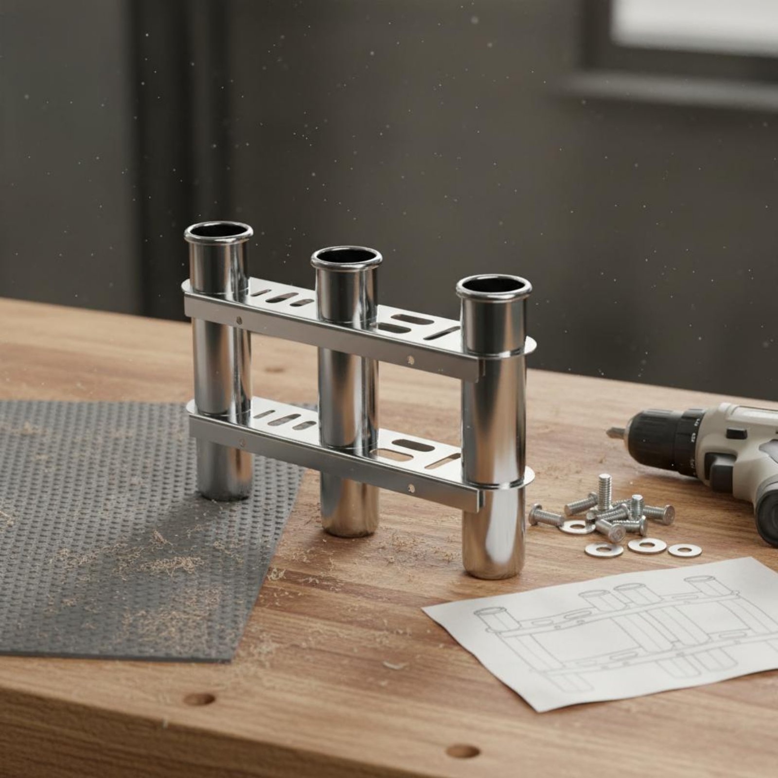 Stainless Steel Boat Rod Holde - مراجعة Fishing Rod Rack وسعره