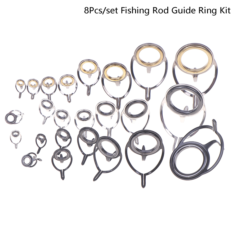 8Pcs Fishing Tackle Stainless  - مراجعة Fishing Rod Building Kit وسعره