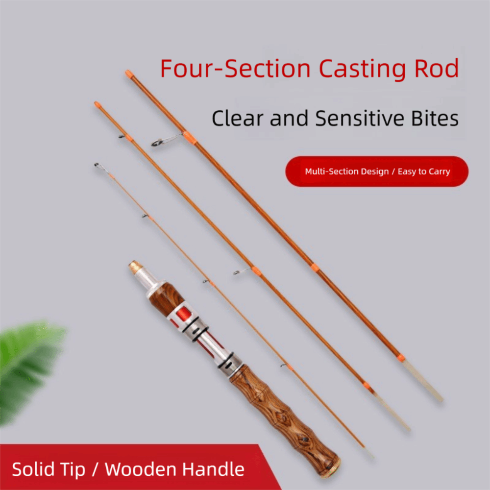 High Quality 4 Sections Spinni - مراجعة Fishing Rod Carbon Fiber وسعره
