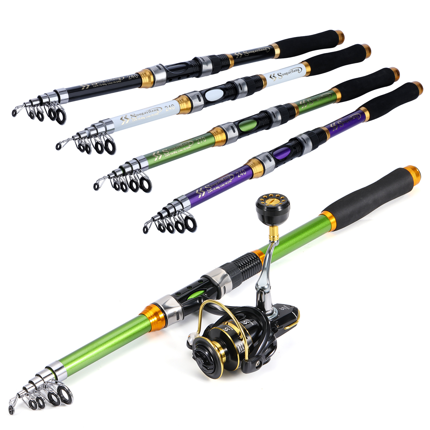 Sougayialng spinning fishing r - مراجعة Fishing Rod Combo وسعره