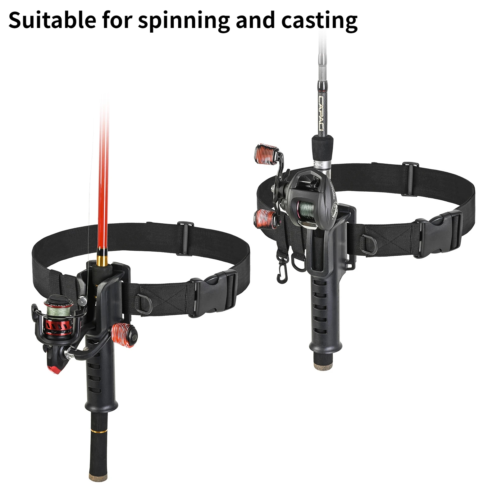 Hanging Fishing Waist Belt Rod - مراجعة Fishing Rod Fly وسعره