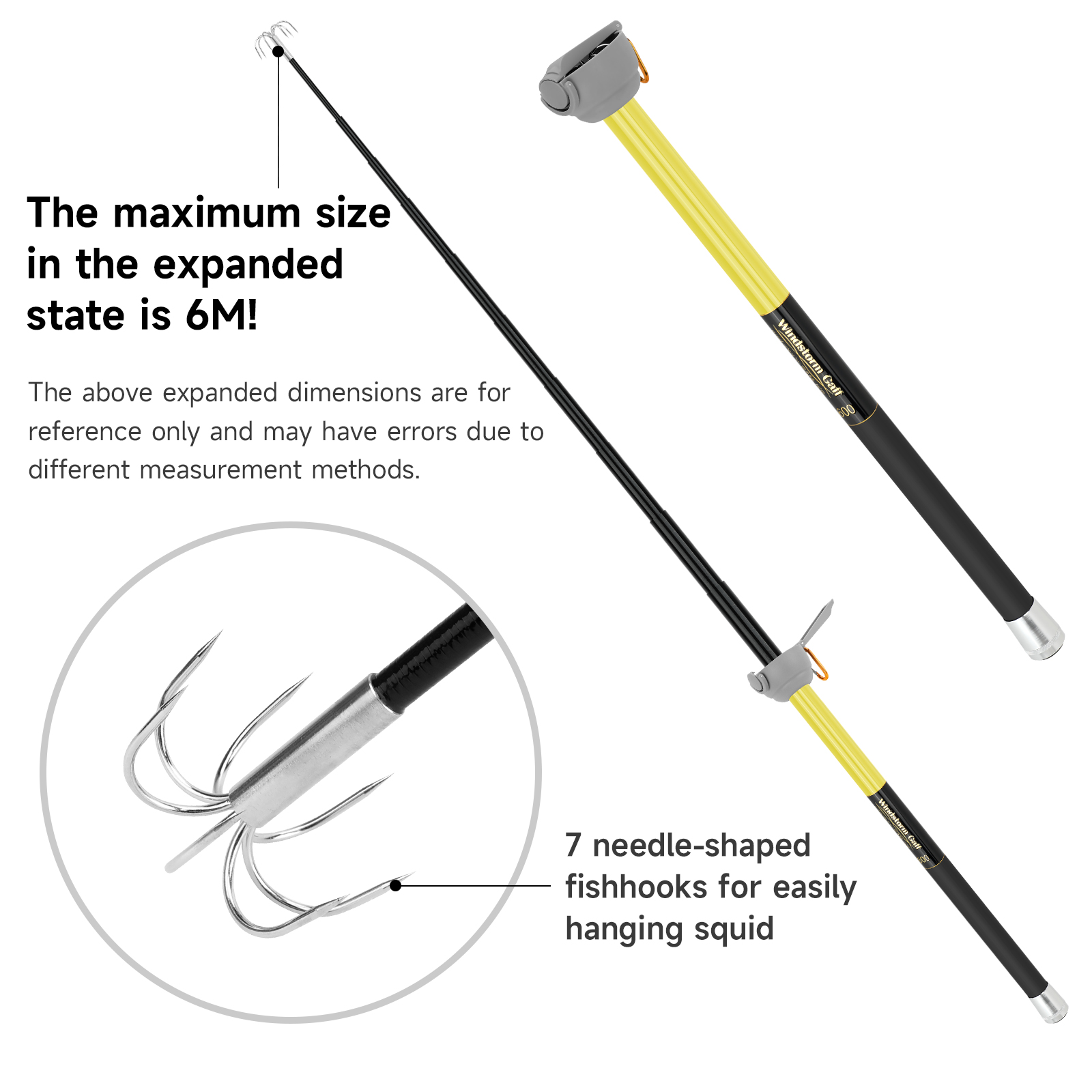 SANLIKE 6M Telescopic Squid Ro - مراجعة Fishing Rod Carbon Fiber وسعره