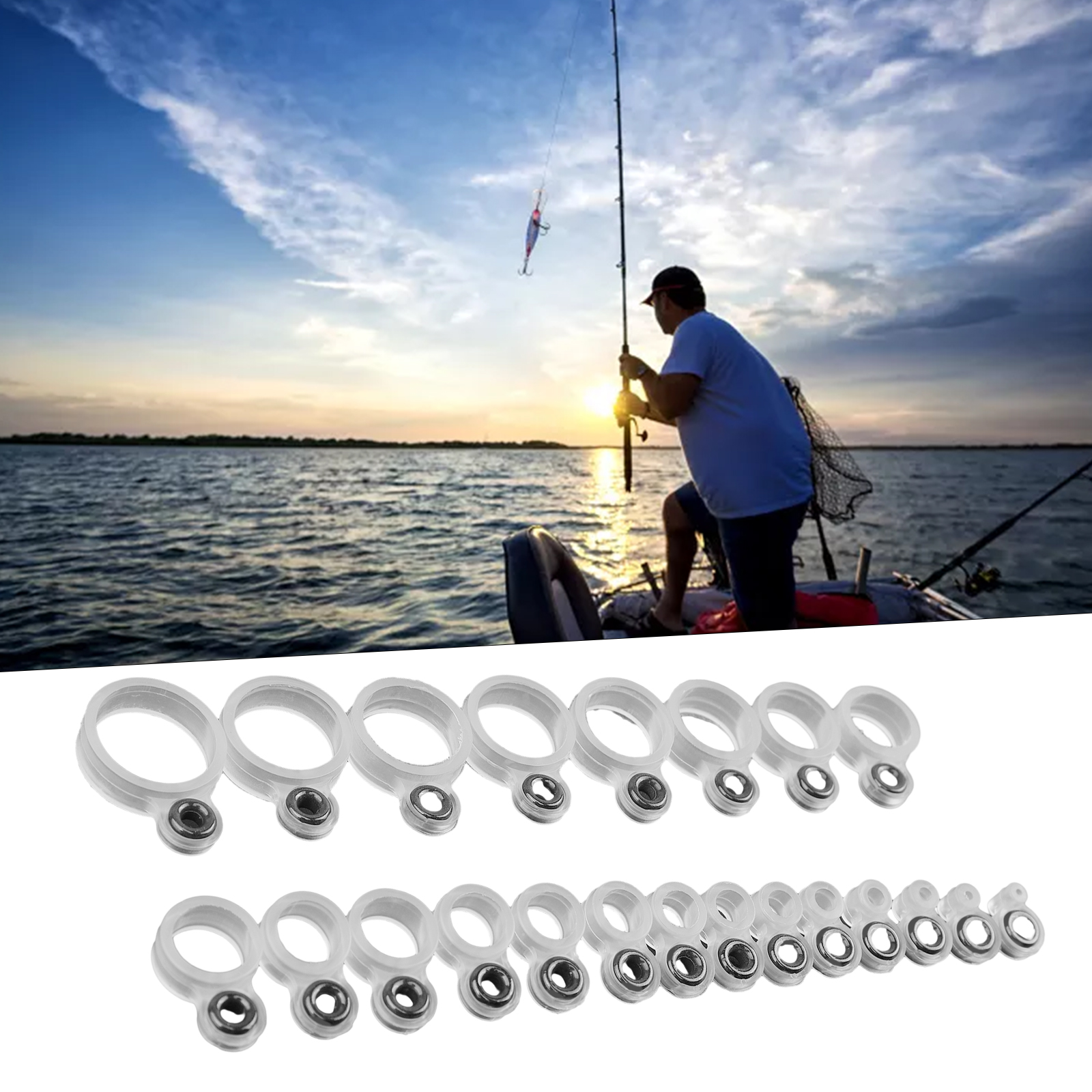 14/22Pcs Fishing Rod Eyelet Re - مراجعة Fishing Rod Repair Kit وسعره