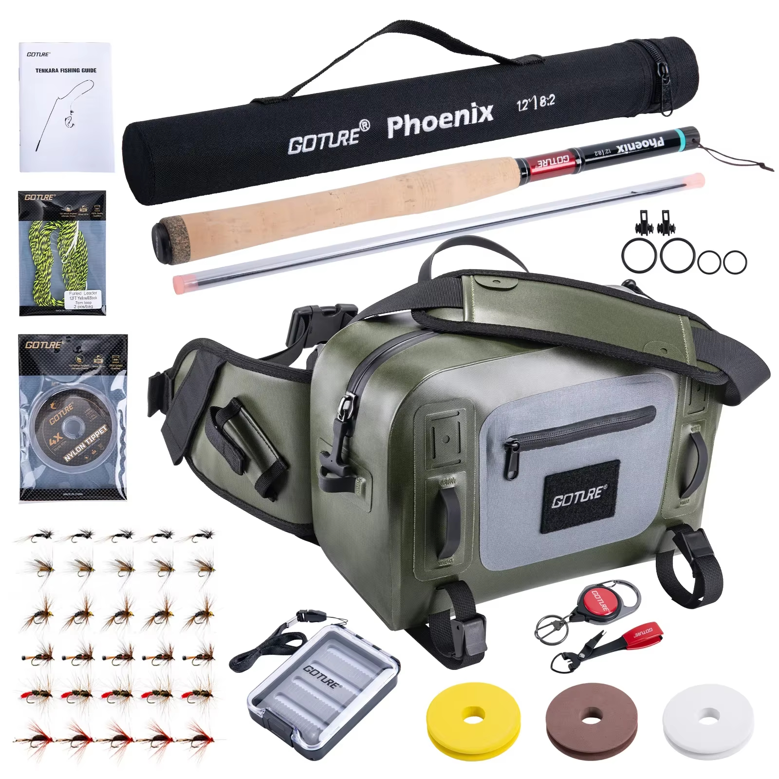 Goture 3.6m Tenkara Rod Set wi - مراجعة Fishing Rod Fly وسعره