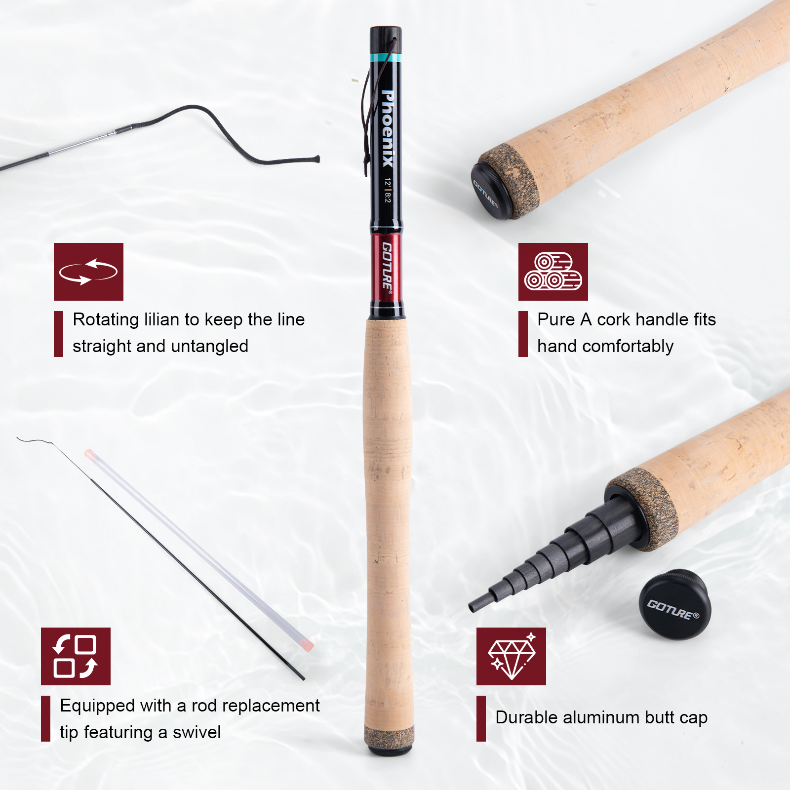 Goture 3.6m Tenkara Rod Set wi - مراجعة Fishing Rod Fly وسعره