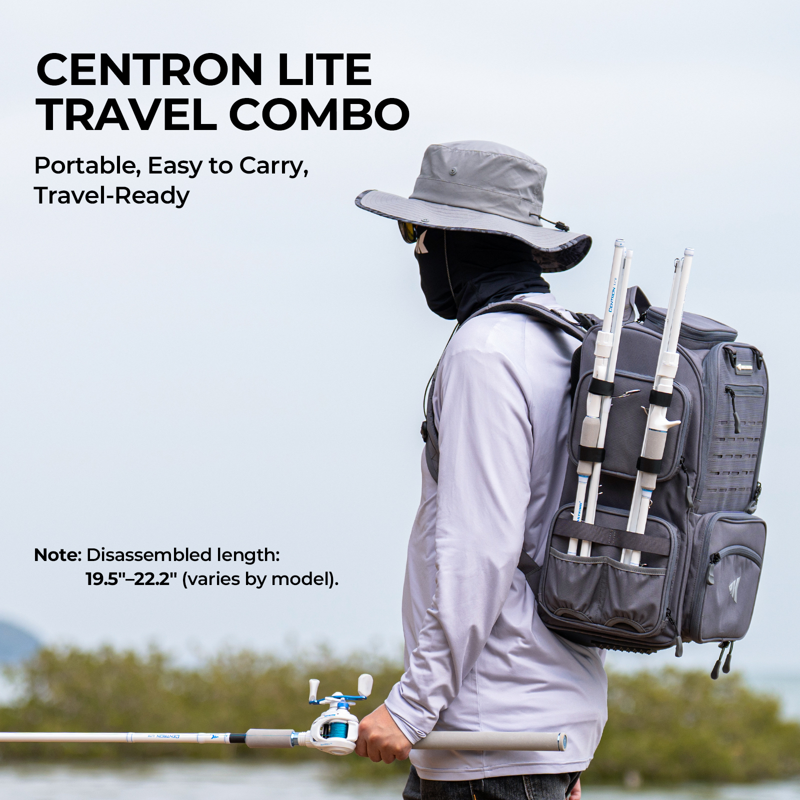 KastKing Centron Lite Travel C - مراجعة Fishing Rod Combo وسعره