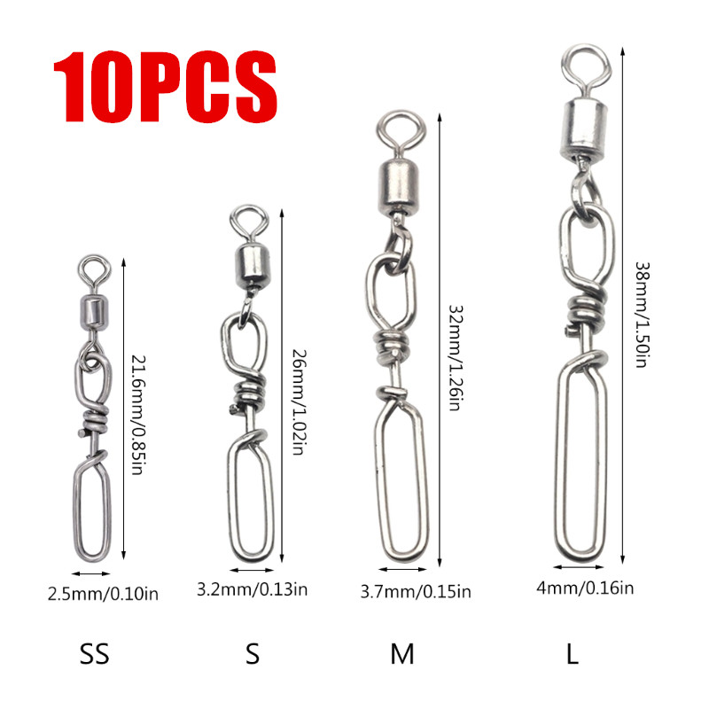 10Pcs Stainless Steel Quick Sn - مراجعة Fishing Rod Building Kit وسعره