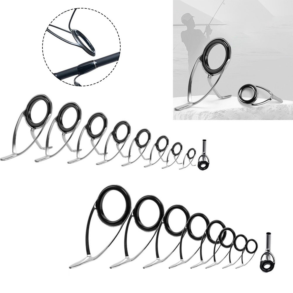9pcs Stainless Steel Fishing R - مراجعة Fishing Rod Repair Kit وسعره