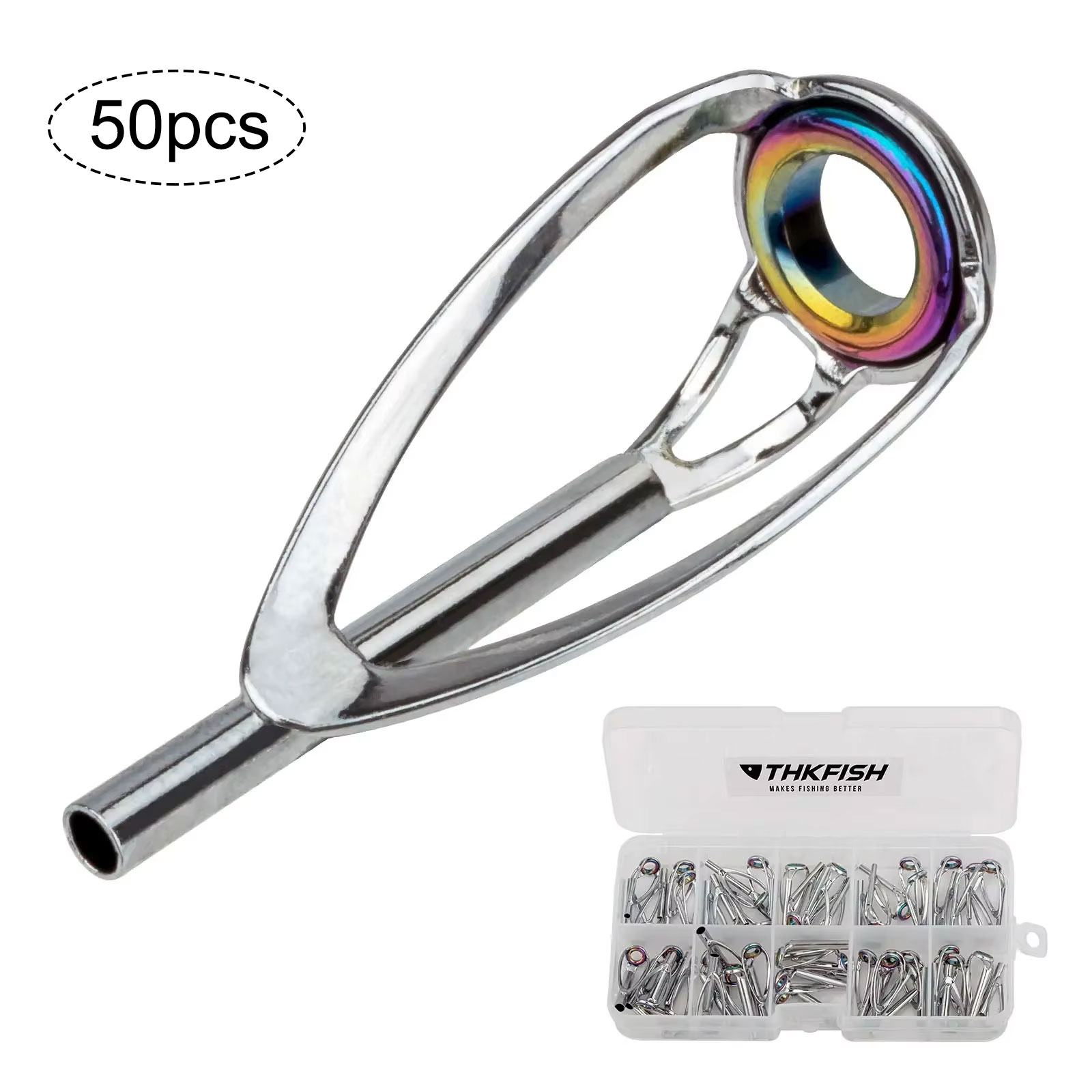 50pcs Fishing Rod Tip Top Repa - مراجعة Fishing Rod Tip Replacement وسعره