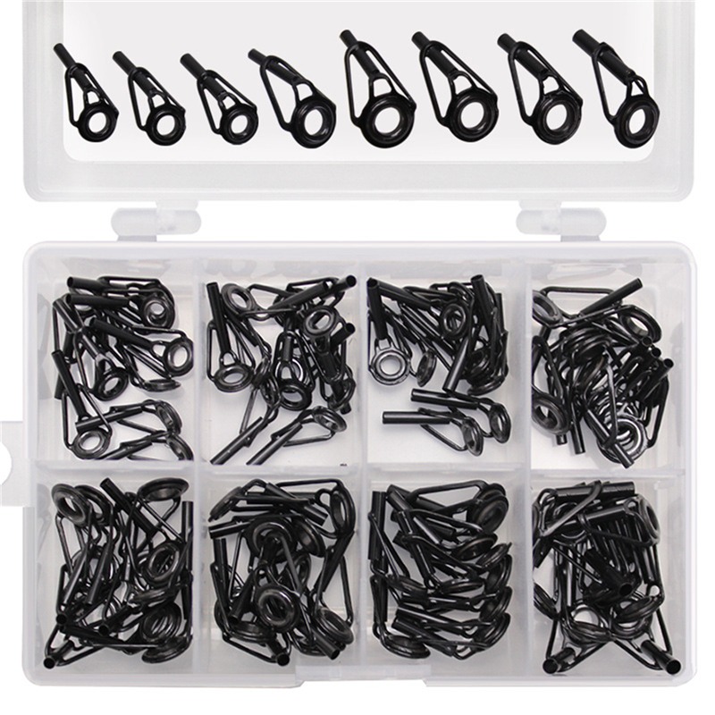 8/80Pcs Fishing Rod Guides Hig - مراجعة Fishing Rod Repair Kit وسعره
