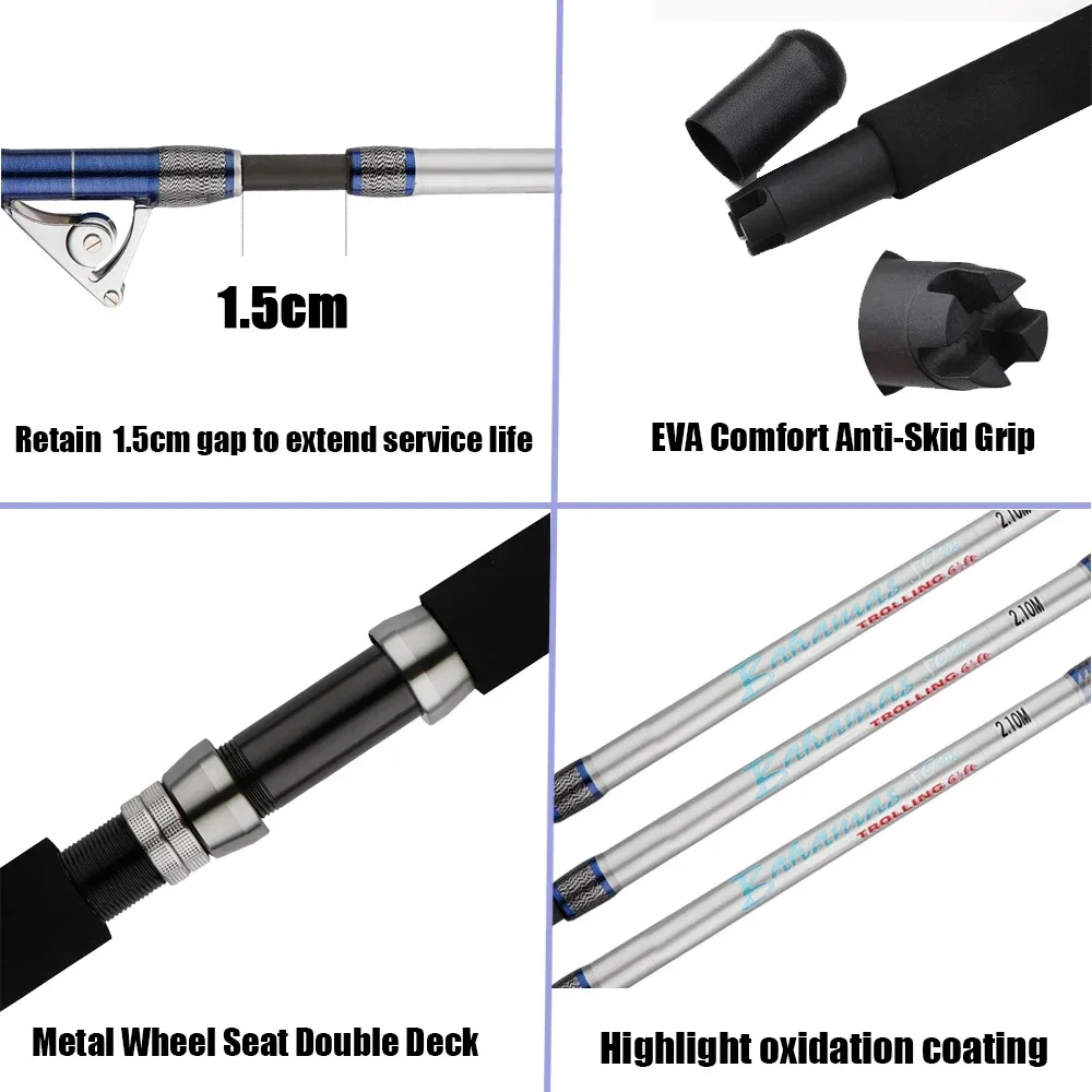 1.98M 2.1M Saltwater Spinning  - مراجعة Fishing Rod Surf وسعره