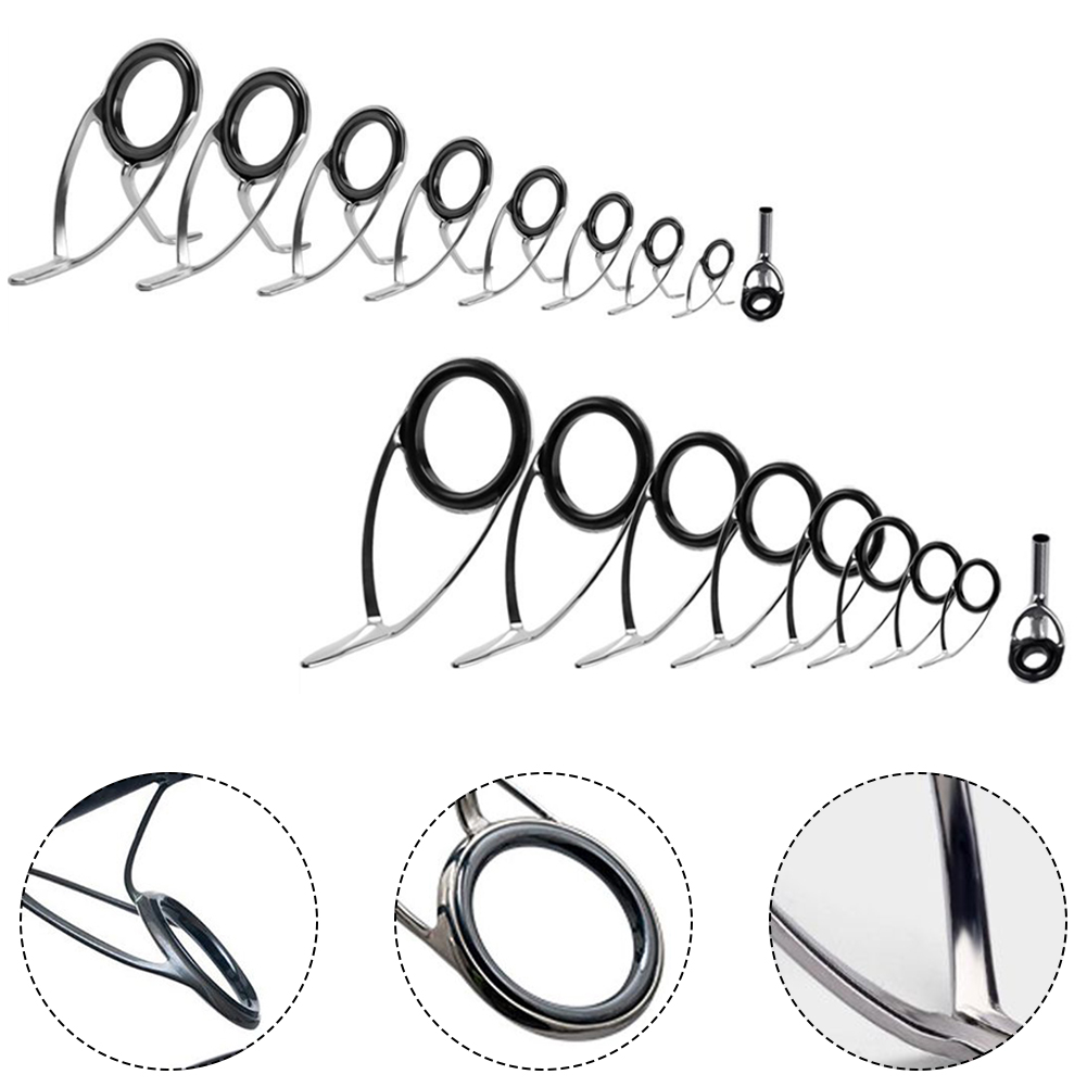 9 Pcs Fishing Rod  Guide Ceram - مراجعة Fishing Rod Building Kit وسعره