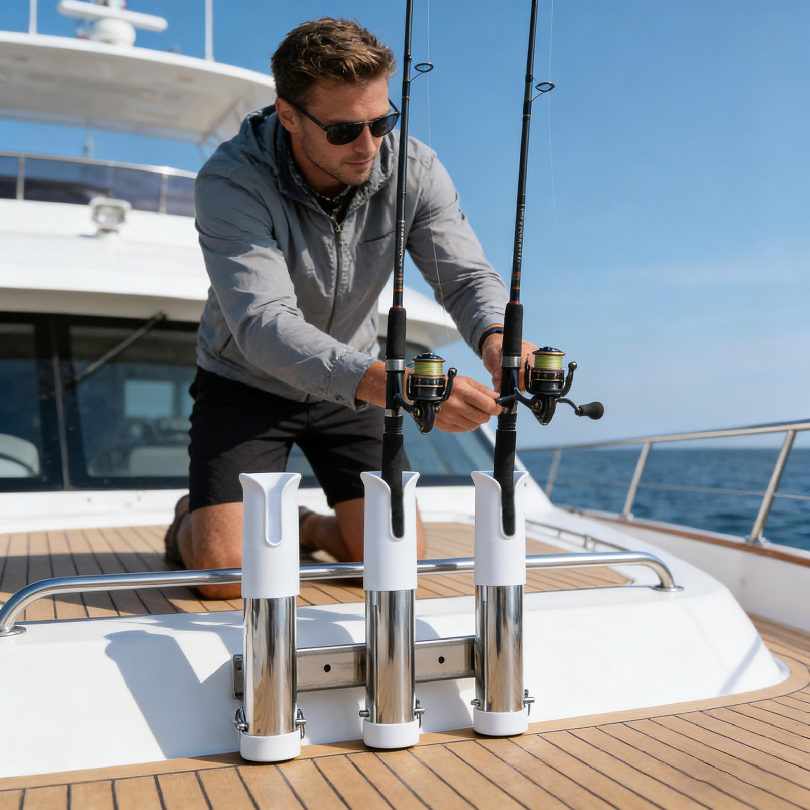 Rod Holder For Boat 3 Tube Lin - مراجعة Fishing Rod Rack وسعره