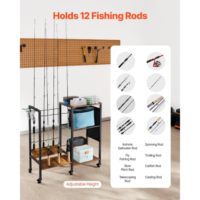 12 Pole Fishing Rod Holder Fis - مراجعة Fishing Rod Holder وسعره