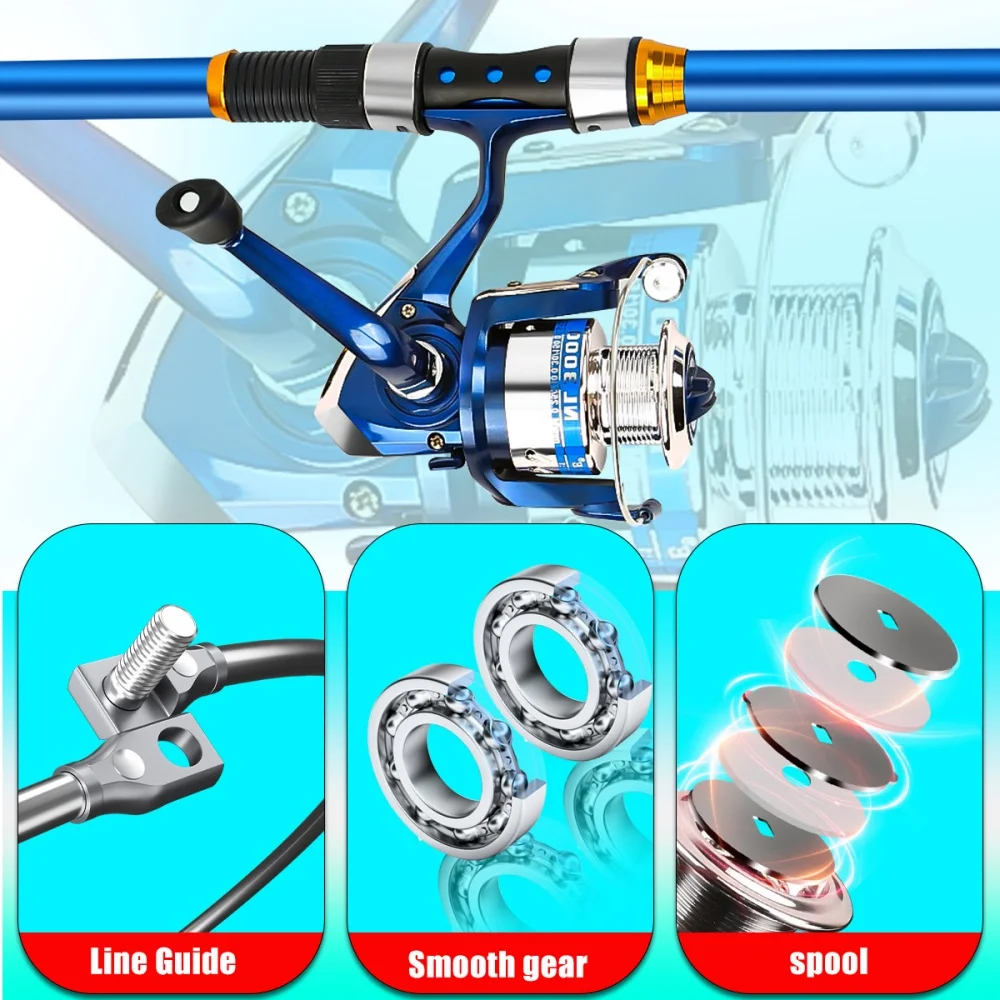 2.1-3.6M Telescopic Glass Fibe - مراجعة Fishing Rod Spinning وسعره