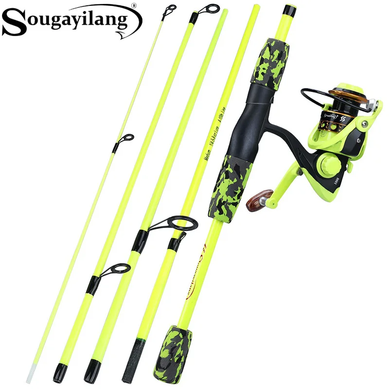 Sougayilang Portable 5 Section - مراجعة Fishing Rod Combo وسعره