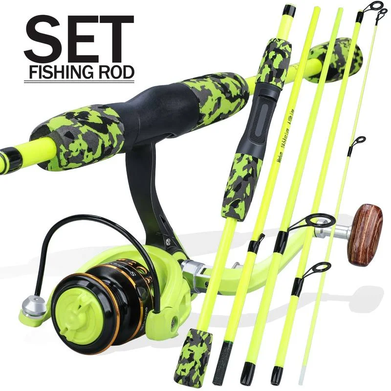 Sougayilang Portable 5 Section - مراجعة Fishing Rod Combo وسعره