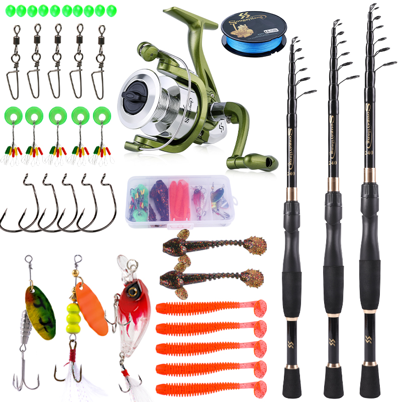 Sougayilang Telescopic Fishing - مراجعة Fishing Rod Combo وسعره