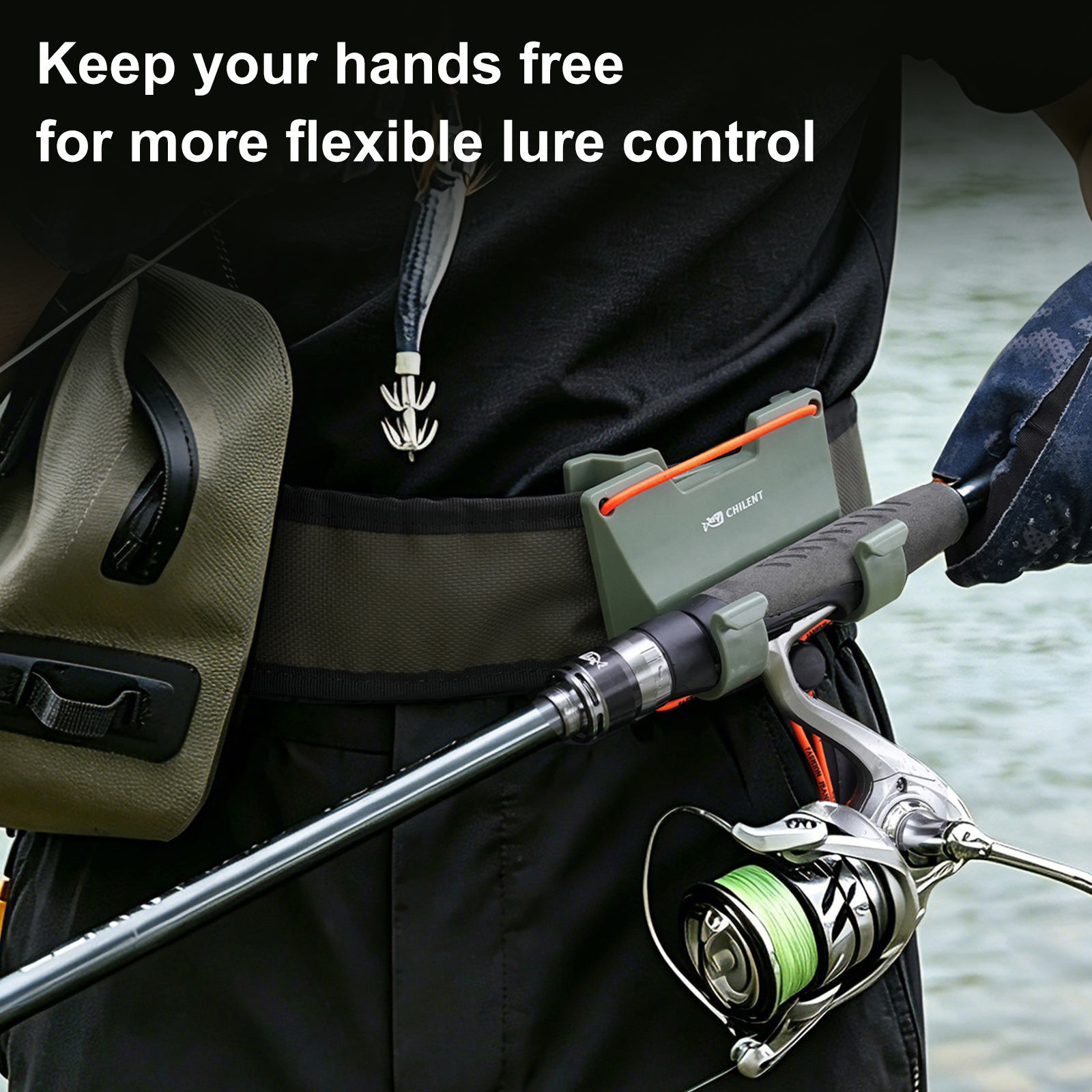 Outdoor Belt Clip Rod Holder H - مراجعة Fishing Rod Fly وسعره