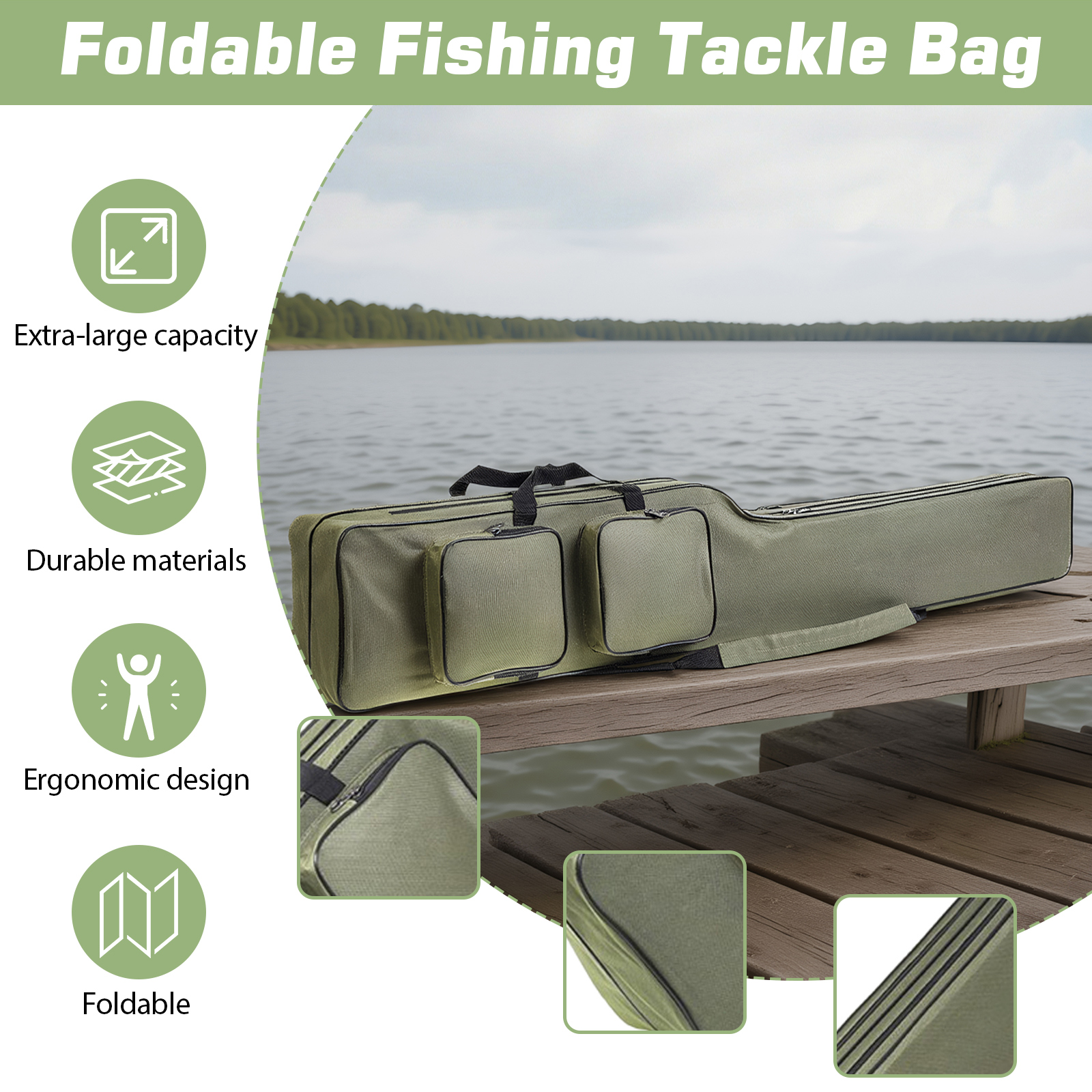 Fishing Rod Bags 150cm Waterpr - مراجعة Fishing Rod Case وسعره
