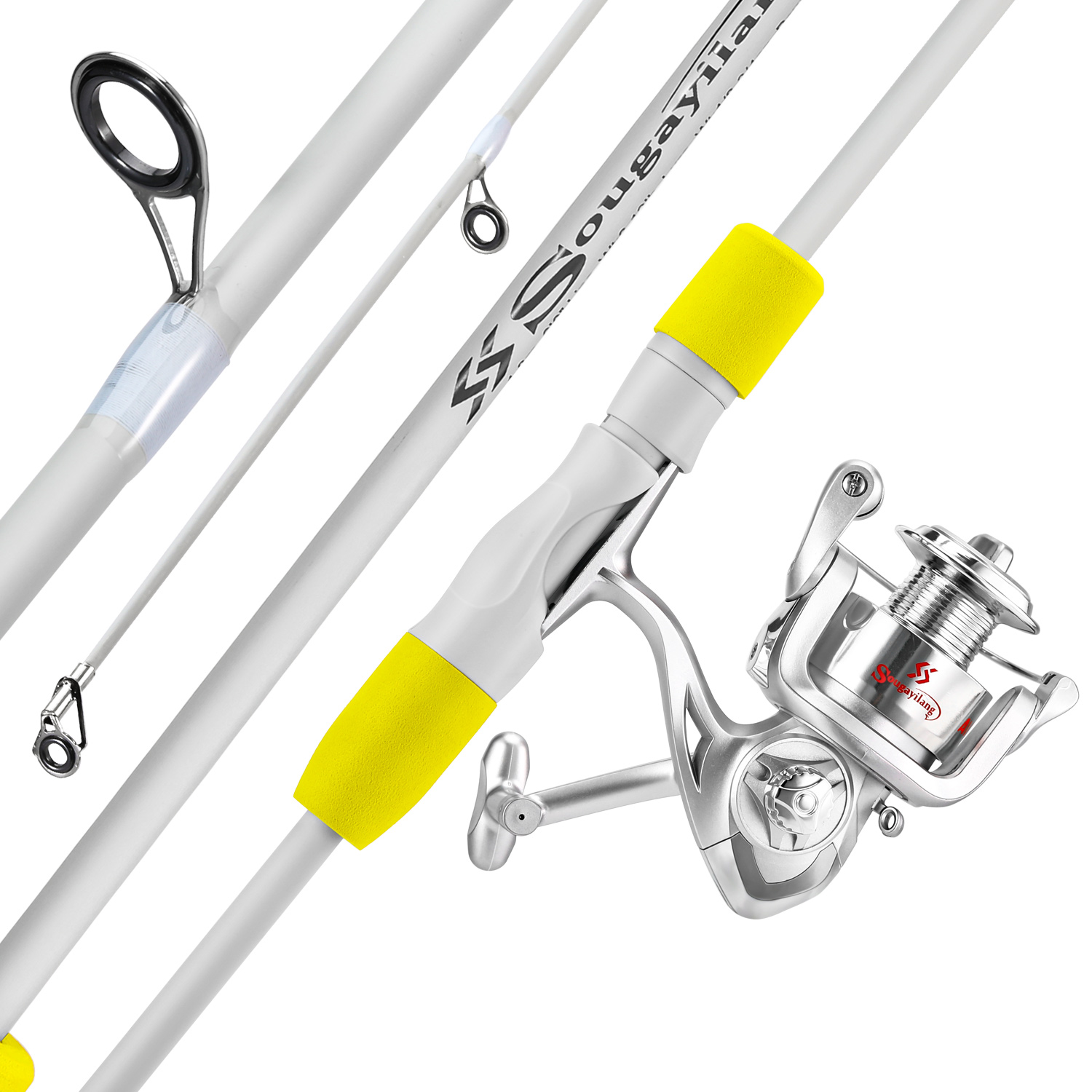 Sougayilang 2section Spinning  - مراجعة Fishing Rod Combo وسعره