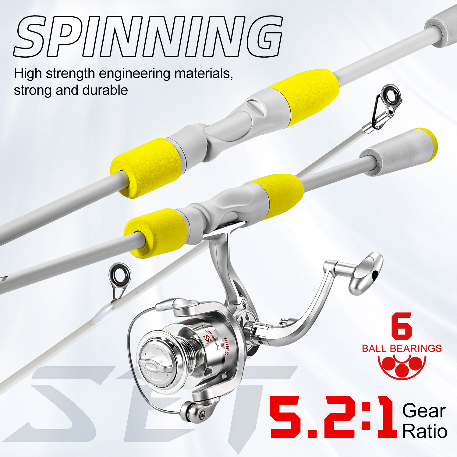 Sougayilang 2section Spinning  - مراجعة Fishing Rod Combo وسعره