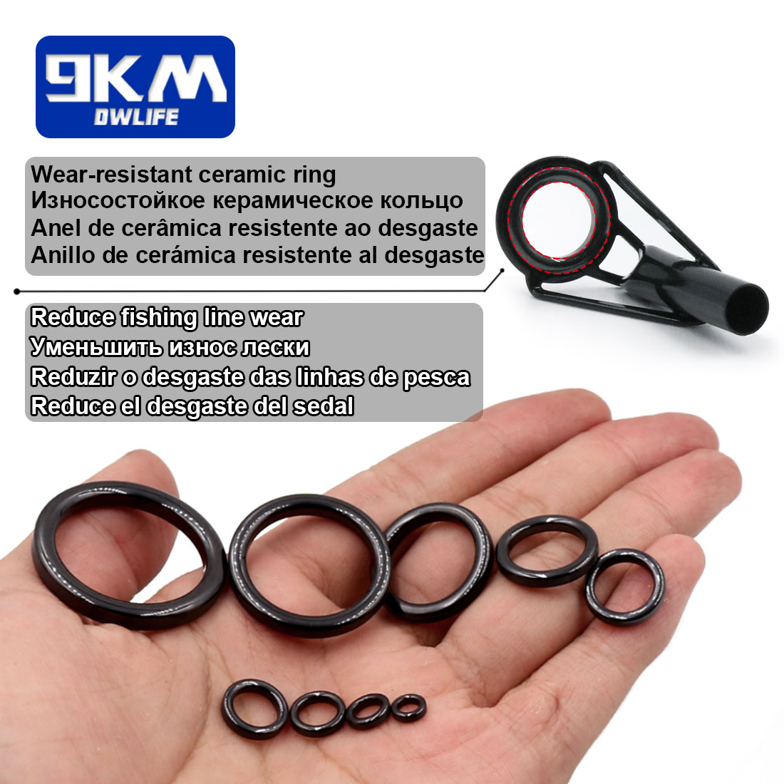 5Pcs Fishing Rod Tip Guides Re - مراجعة Fishing Rod Tip Replacement وسعره