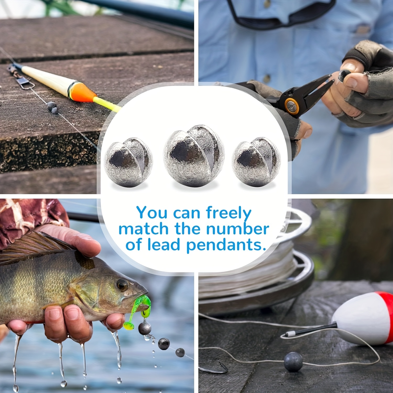 TAKBAS 100pcs Lead Fishing Wei - مراجعة Fishing Rod Building Kit وسعره